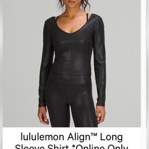Lululemon Align Long Sleeve-Shine semi-cropped
